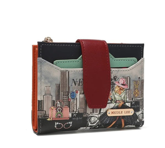 Cartera Doble Compacta de Moda con Bloqueo RFID Nicole Lee