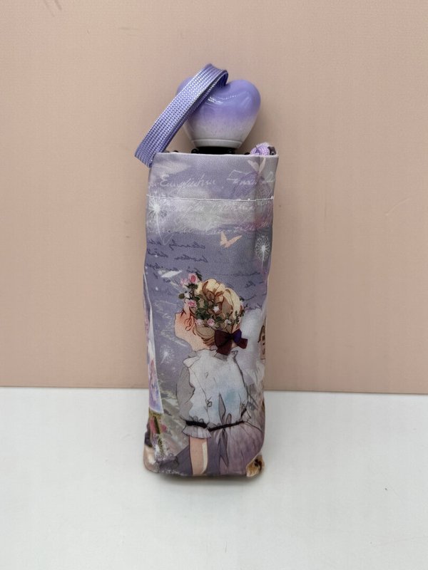 Paraguas Diseño Muñeca Sweet Candy de Mujer con Funda para Colgar Azul