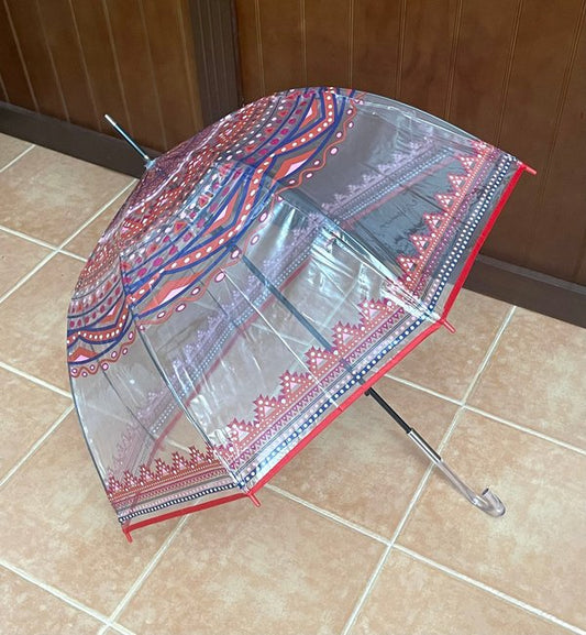 Paraguas Transparente Tipo Seta Mandala