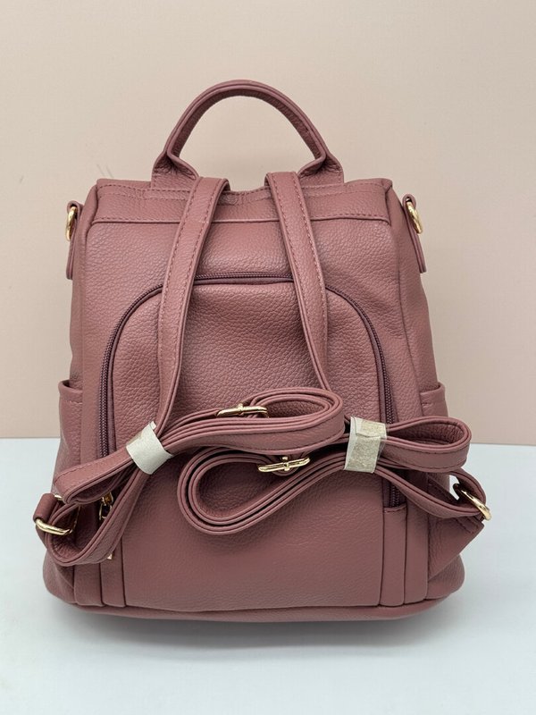 Mochila Nylon con Bolsillos Pink