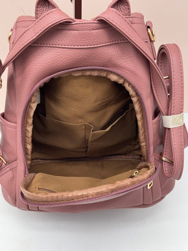 Mochila Nylon con Bolsillos Pink