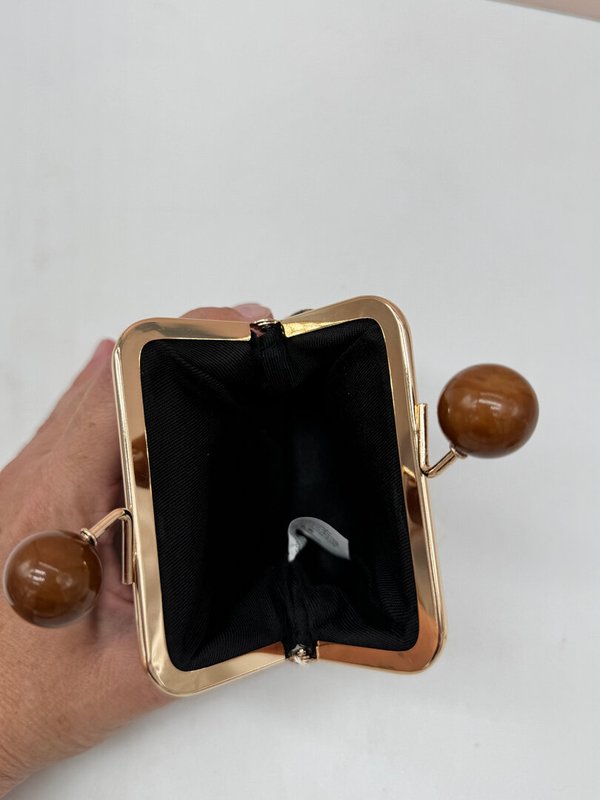 Monedero Estampado Cebra Marron