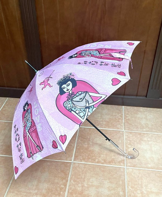 Paraguas de Bastón Goko Privata Rosa