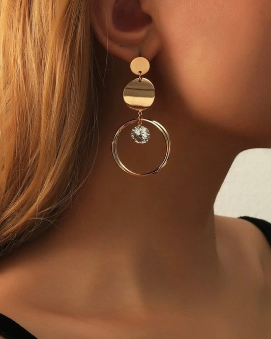 Pendiente Largo Triple Circulo