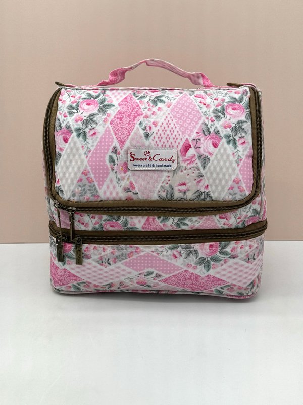 Nevera Térmica Casita Doble Estampado Rosa Retro