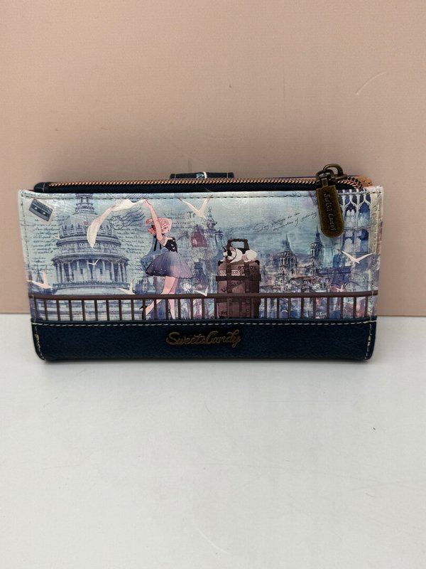 Cartera Tarjetero Extraible Sweet Candy Azul
