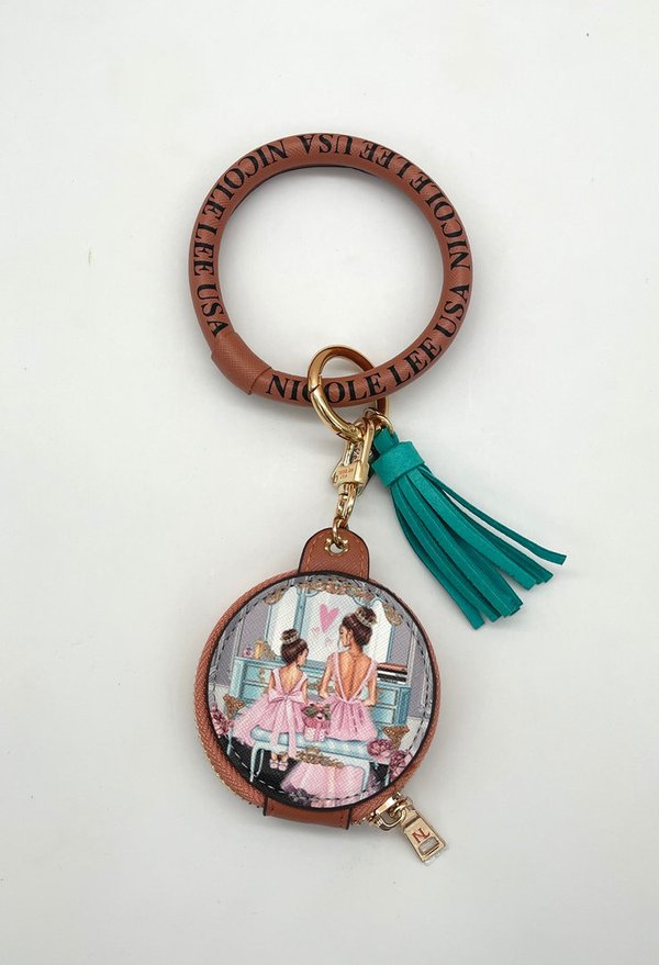 Pulsera con Llavero y Espejo Porta Auriculares Nicole Lee
