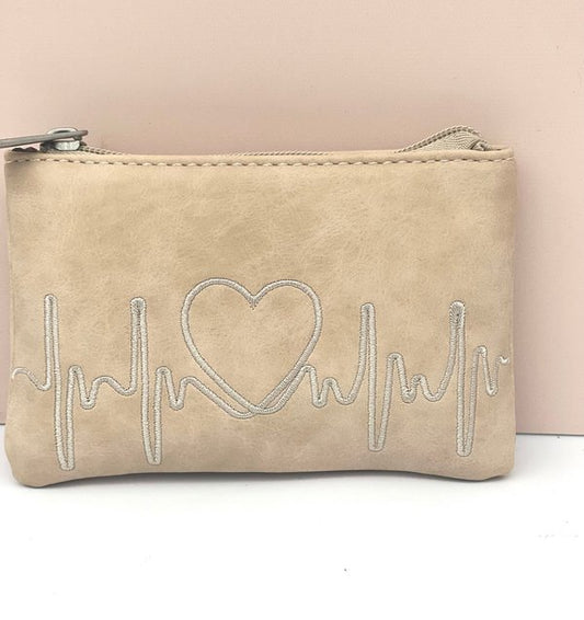 Monedero Careli Latido de Corazón Beig