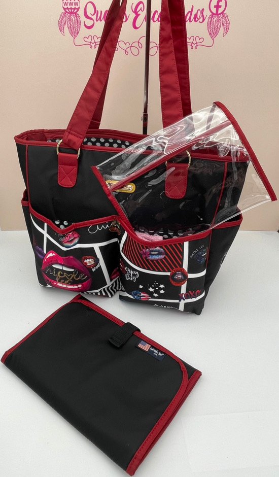 Bolsa de Playa Nicole Lee Mantel y Neceser