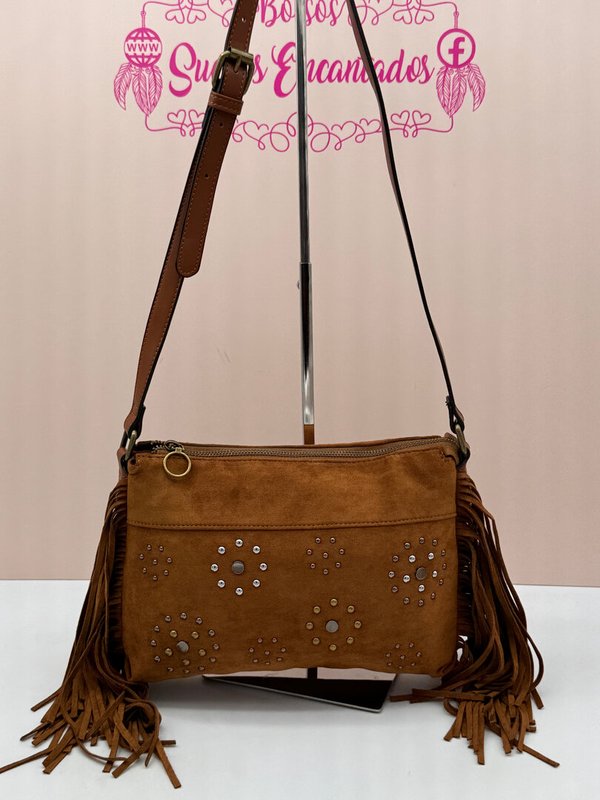 Bolso Bandolera Piel Vuelta Camel
