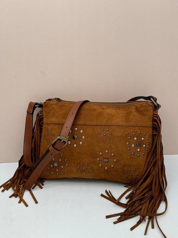 Bolso Bandolera Piel Vuelta Camel