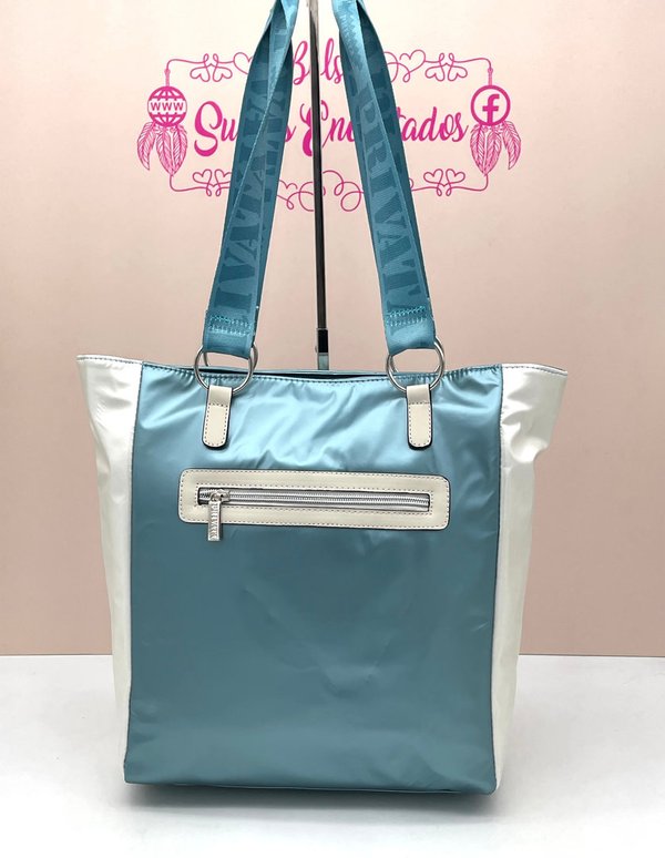 Bolso Shopper Metal Turquesa (Privata)