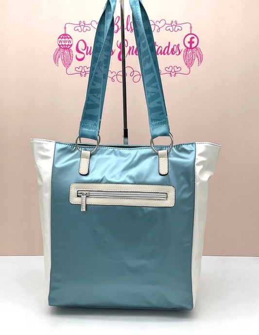 Bolso Shopper Metal Turquesa (Privata)