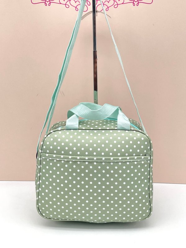 Nevera Termina Verde con Lunares Blancos