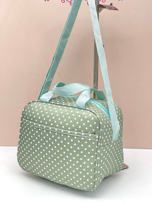 Nevera Termina Verde con Lunares Blancos