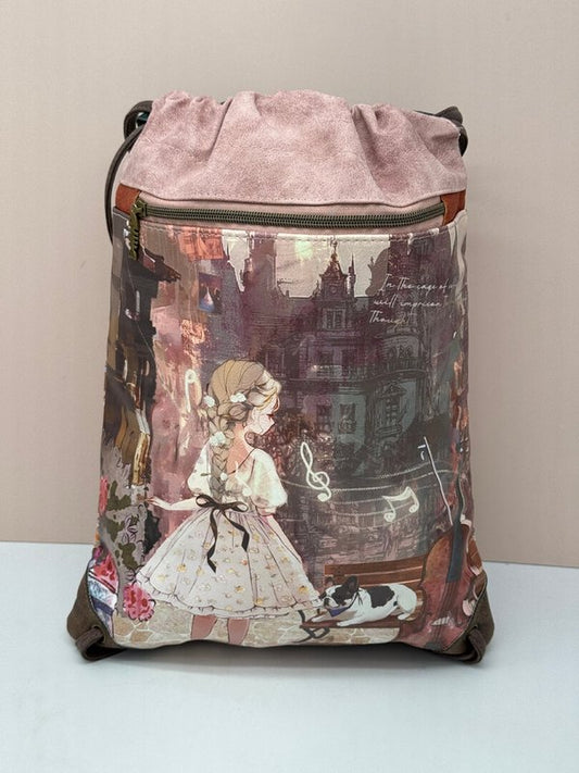 Mochila Saco de Cuerdas Sweet Candy Marrón