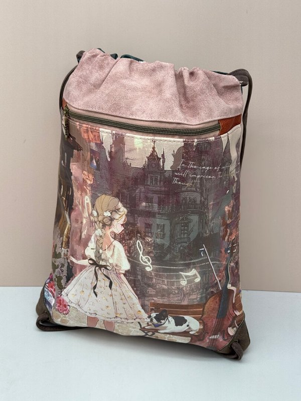 Mochila Saco de Cuerdas Sweet Candy Marrón