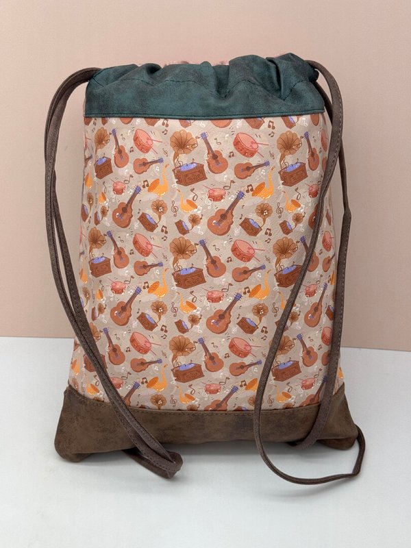 Mochila Saco de Cuerdas Sweet Candy Marrón