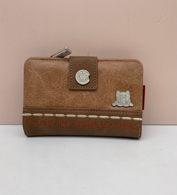 Cartera Billetera Bordada Sweet Candy Home Happy (Marrón)