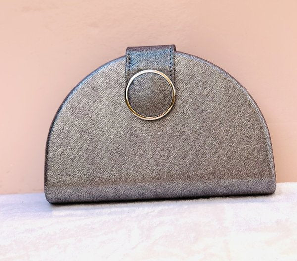 Bolso Ovalado Gris Perla