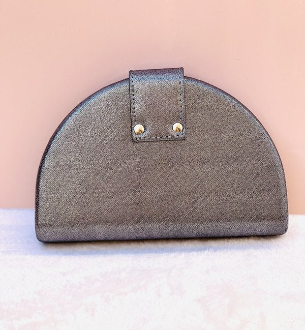Bolso Ovalado Gris Perla