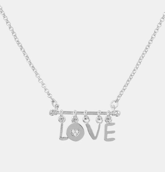 Colgante Love Plateado