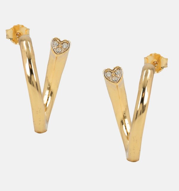 Aros Corazones Dorados