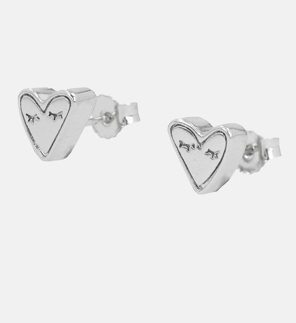 Pendientes Plateados Corazón