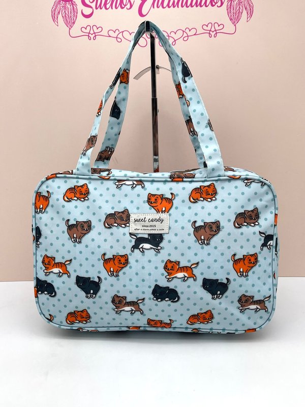 Bolsa de Viaje / Macuto Impermeable Sweet Candy Estampado Gatitos