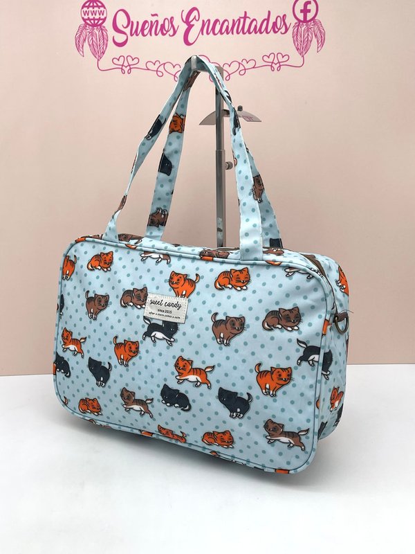 Bolsa de Viaje / Macuto Impermeable Sweet Candy Estampado Gatitos