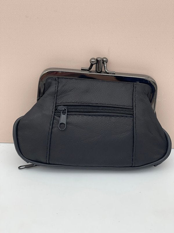 Monedero Cierre Clip Negro