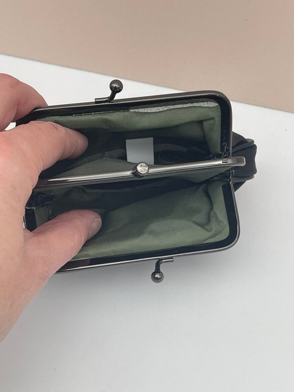 Monedero Cierre Clip Negro