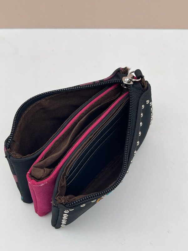 Monedero Graffiti Tres Cremalleras (Letras Bordadas)