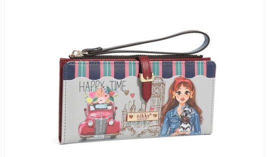 Cartera Plegable Larga Nikky "Good Time Happy Time"