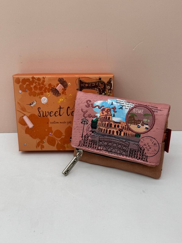 Sweet Candy Cartera Tarjetero con Solapa Rosa