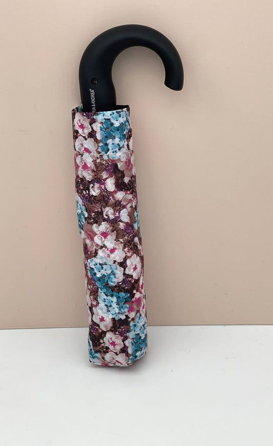 Paraguas Tonos Florales Marrón