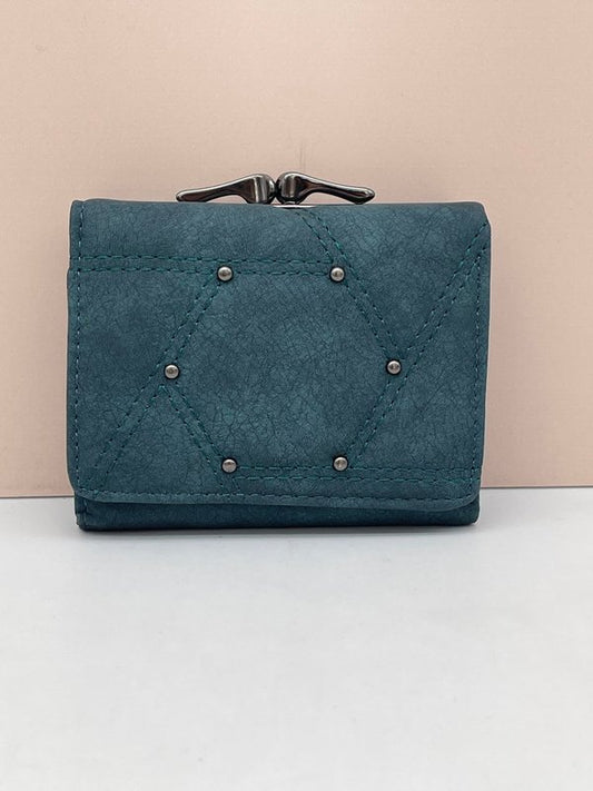 Cartera Verde Tachuelas