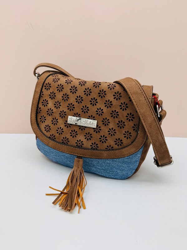 Bolso Frida Kahlo Piel y Denin