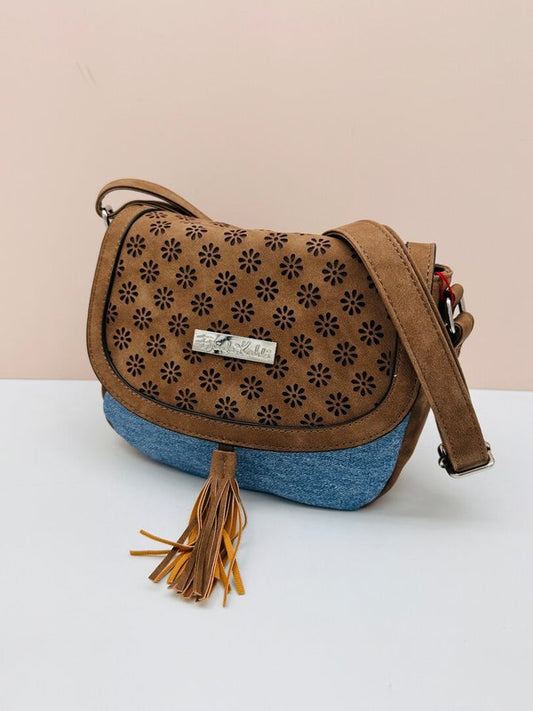 Bolso Frida Kahlo Piel y Denin