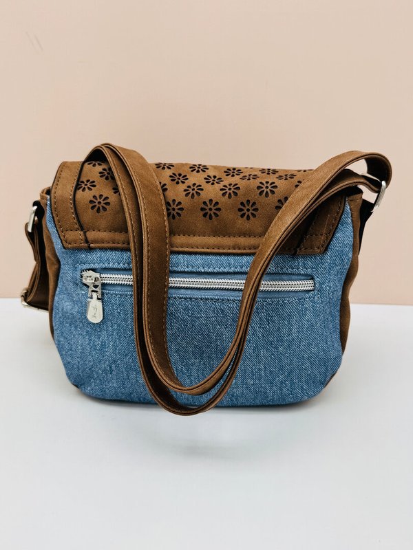 Bolso Frida Kahlo Piel y Denin