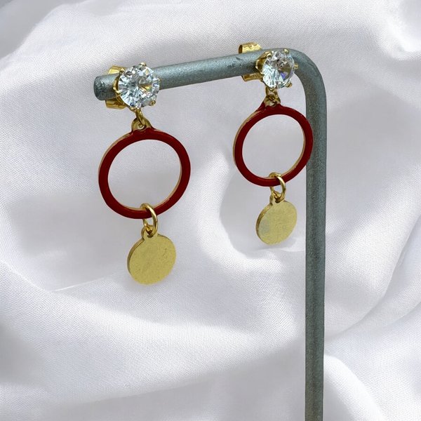 Pendientes Aro Rojo