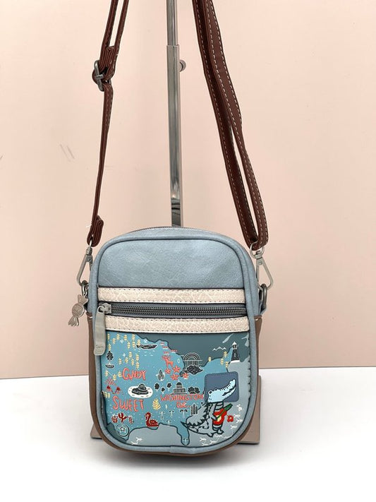 Bolsito para Móvil Colección Bordado Washington D.c. (Azul)