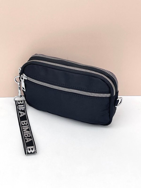 Bolsito Tres Cremalleras Negro