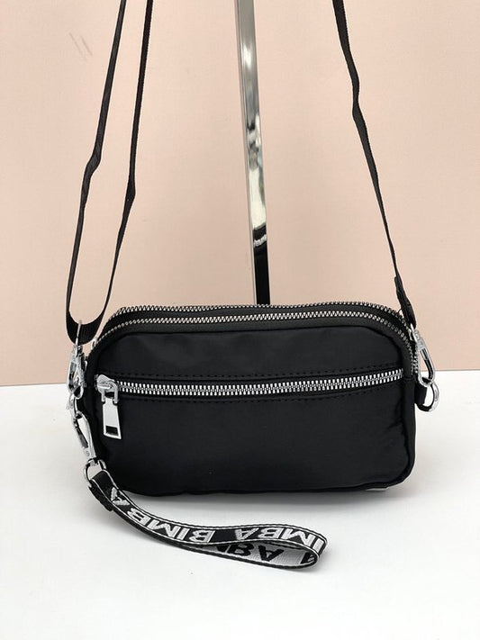 Bolsito Tres Cremalleras Negro