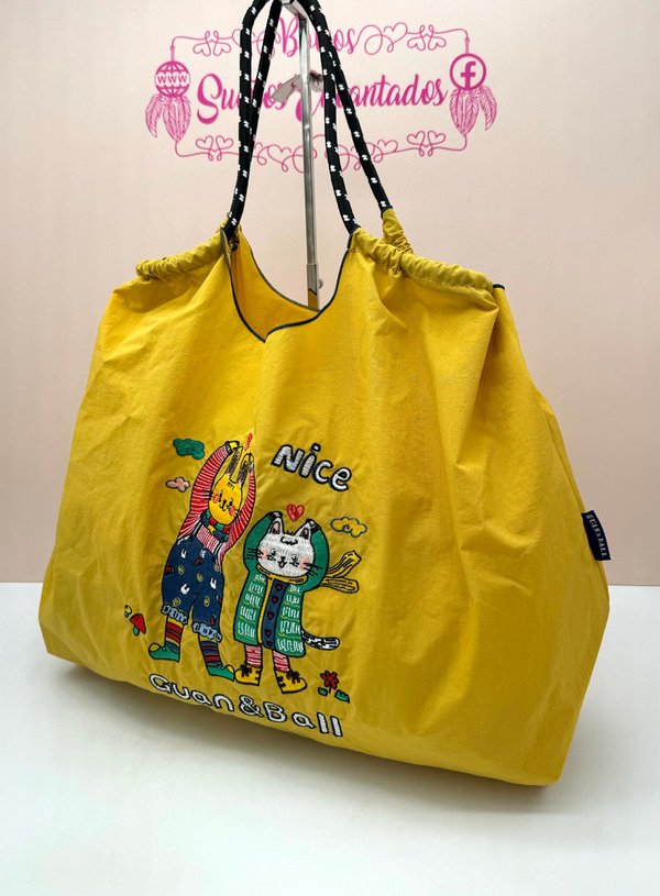 Bolsa Grande Multifuncional Mostaza