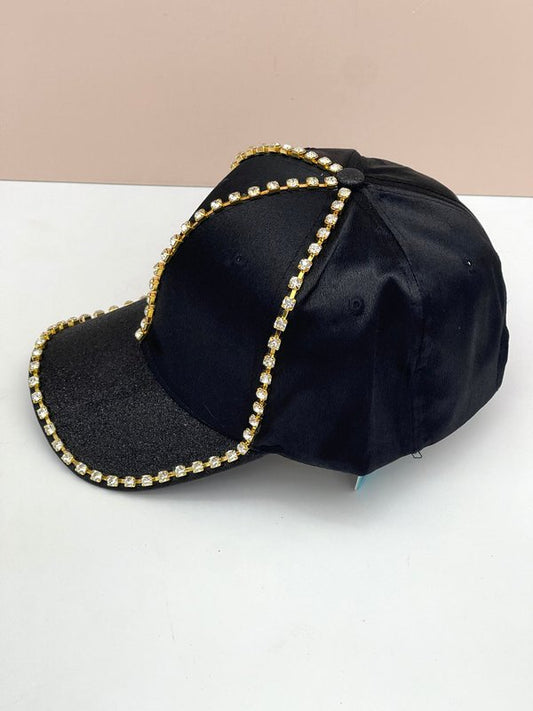 Gorra Negra con Brillantes (Marca Gloko)
