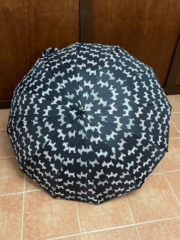 Paraguas Negro Maxi Perritos de Colores