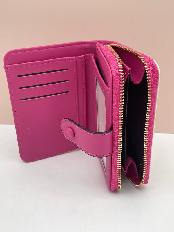 Cartera Rosa y Beig con Adorno de Flor