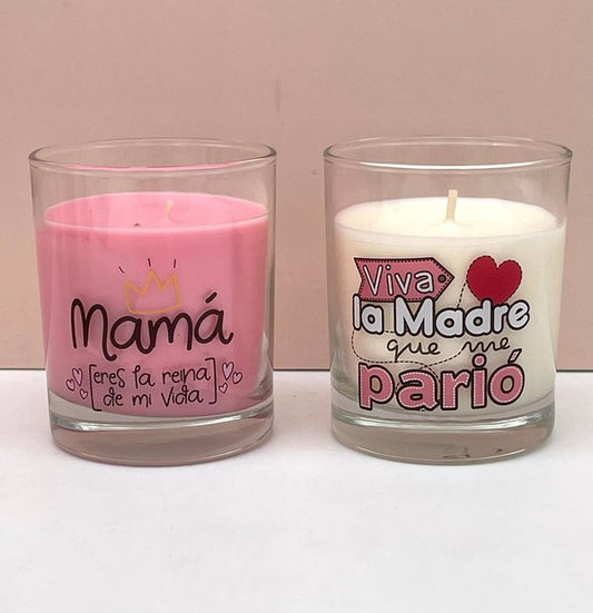 Kit de Velas Perfumadas Frase Mamá
