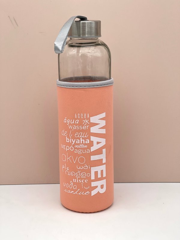 Botella de Cristal con Funda Neopreno